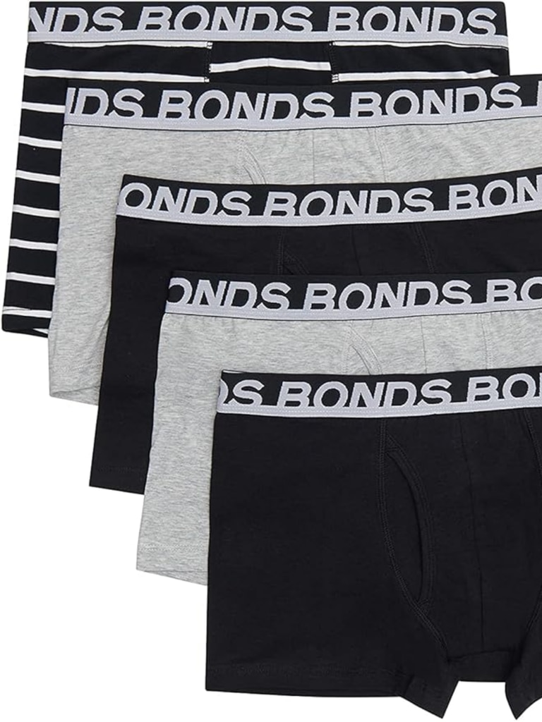 Bonds Men's Everyday Trunks Underwear 5-pack. Picture: Bonds