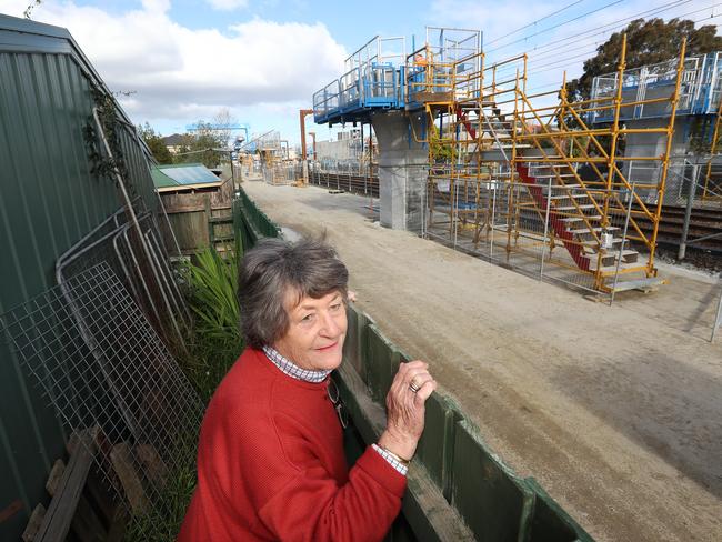 Bindy McSherry fears the fences will attract vandals. Picture: Alex Coppel