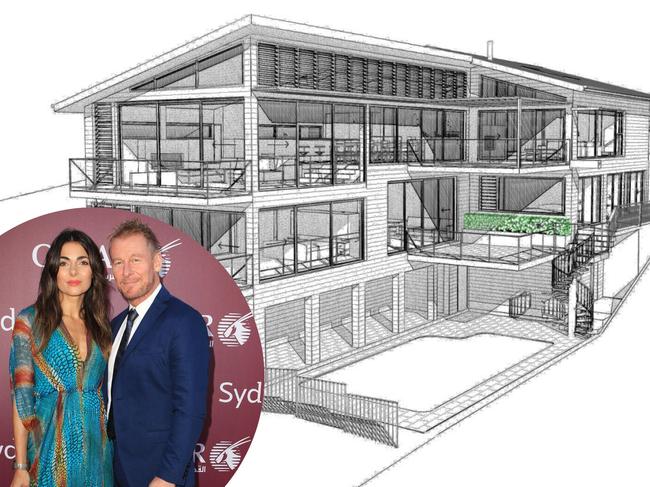 Richard Roxburgh and his wife Silvia Colloca’s sketch of their Newport home.