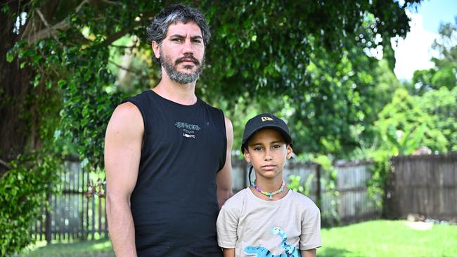 Dhiraj Hari was riding his bike on Sunday afternoon when he was struck by a Police car, suffering fractures in his skull and jaw according to his parents. Dhiraj Hari (9) with his father Dhiraj Hari. Picture Emily Barker