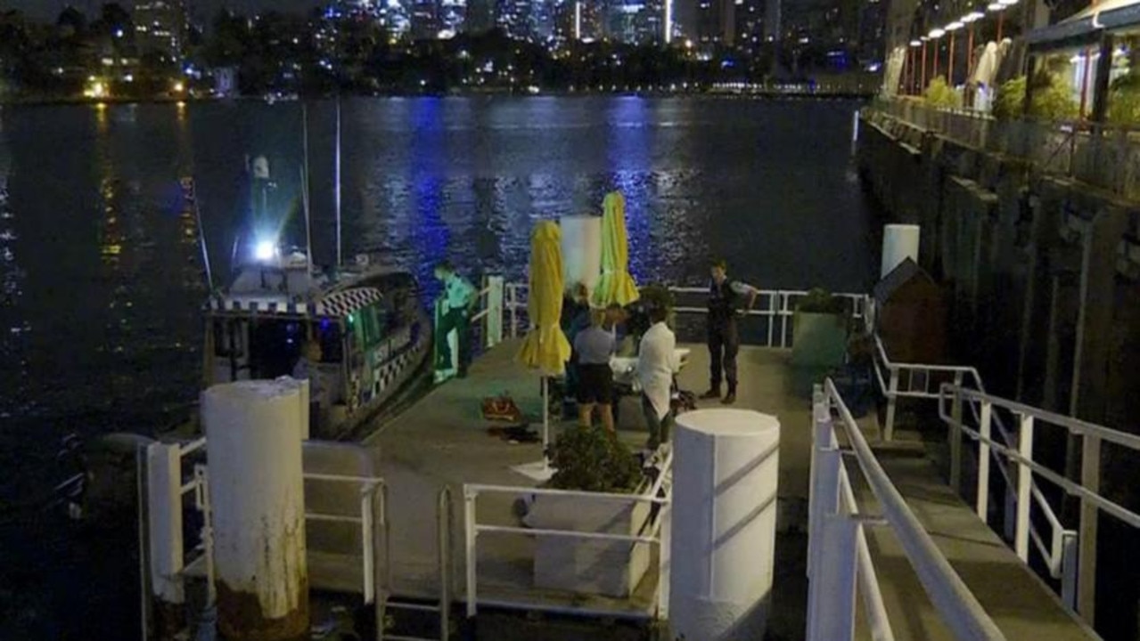 A man and teen have rescued after midnight fall into Sydney Harbour. Picture: 7News