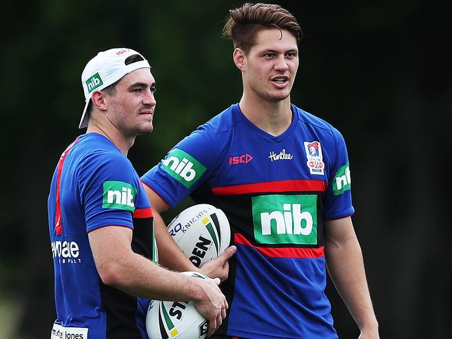 Connor Watson (L) and Kalyn Ponga.