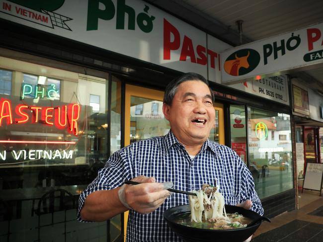 14/4/21: Van Thanh Pham at his Vietnamese Pho' Pasteur restaurant in Parramatta. John Feder/The Australian