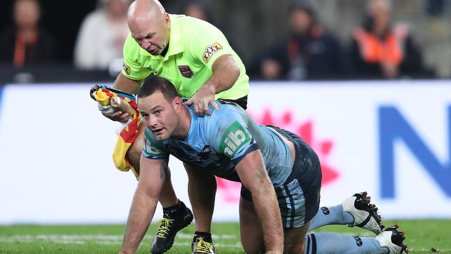 Cordner says his mother was his last thought as he left the field with concussion. Picture: Brett Costello