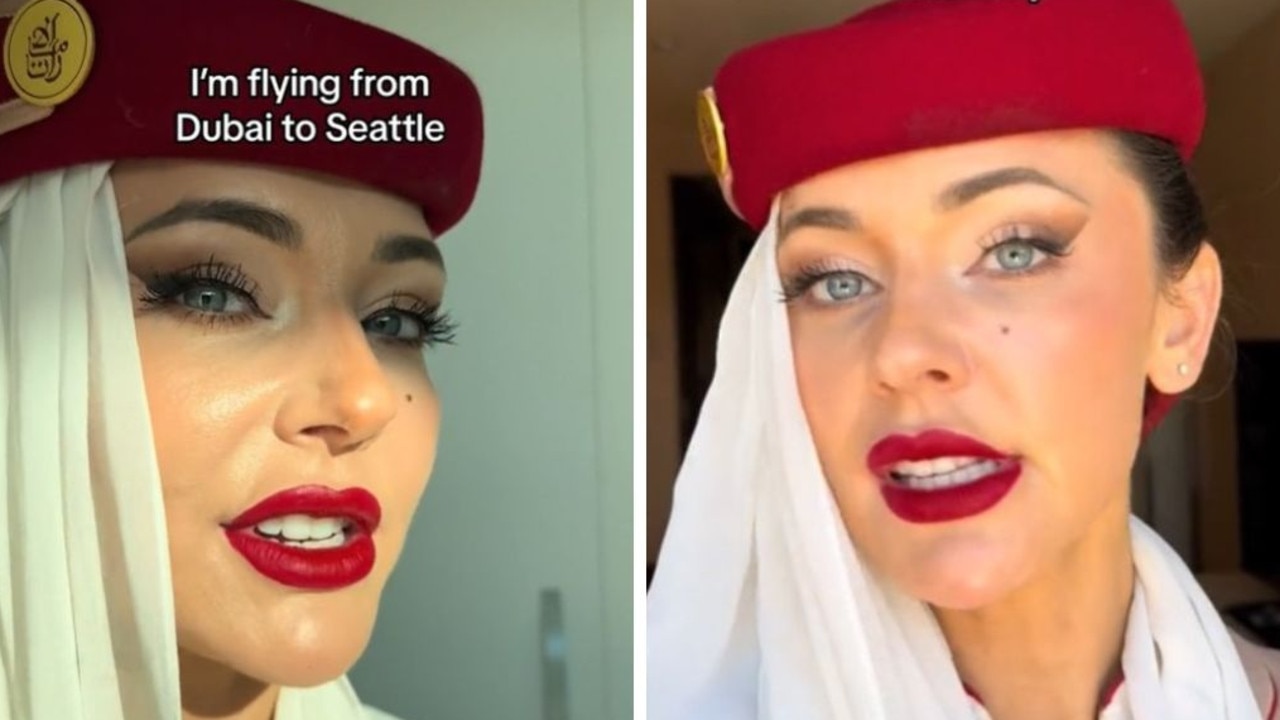 Flight attendant’s before and after clip stuns