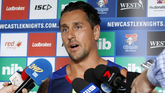 Newcastle Knights newly signed player Mitchell Pearce.