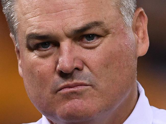 Reds coach Nick Stiles looks on during player warm-up prior to the the 3rd round Super Rugby match between the Queensland Reds and the Canterbury Crusaders at Suncorp Stadium in Brisbane, Saturday, Mar. 11, 2017. (AAP Image/Dave Hunt) NO ARCHIVING, EDITORIAL USE ONLY