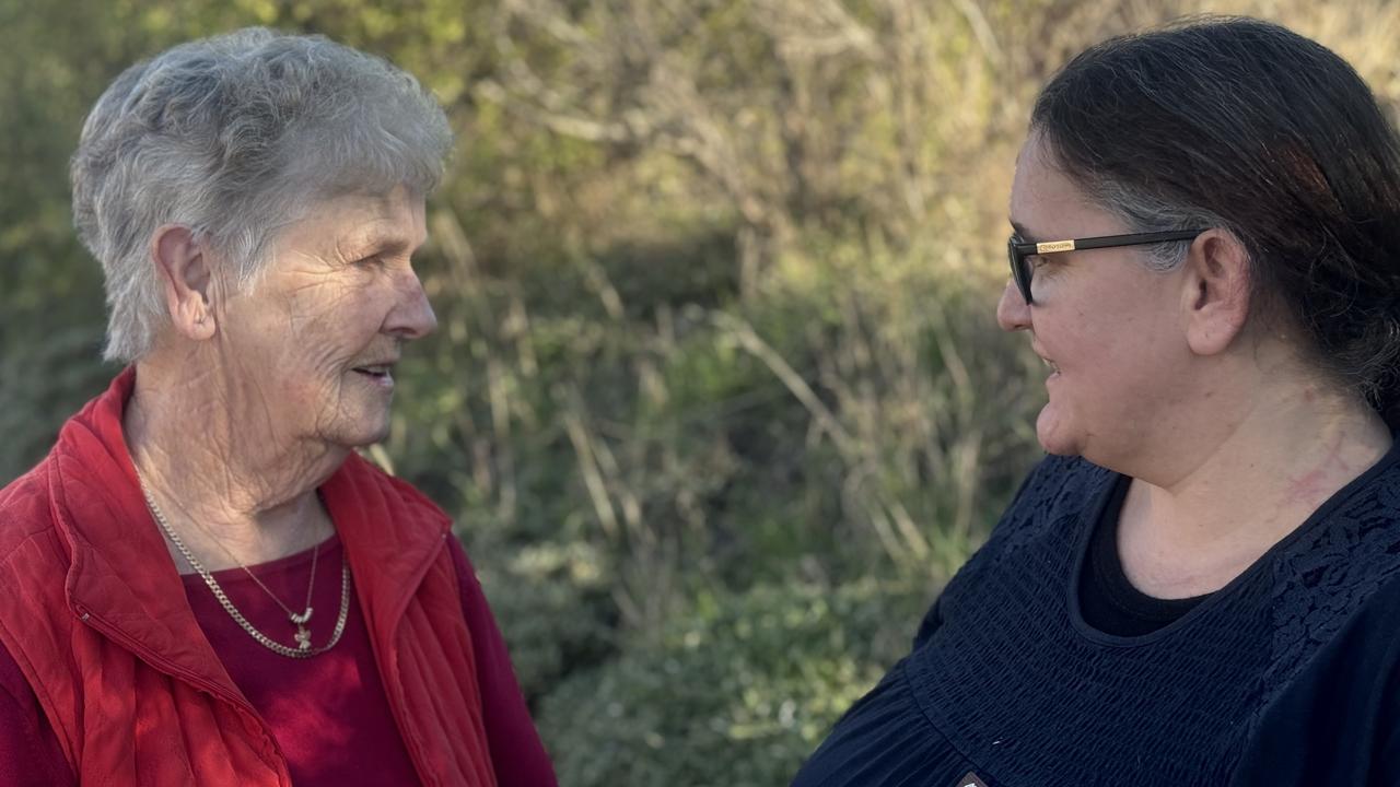 Geeveston resident Margaret Riley who is seeking home help and Geeveston Community Centre community connector Michelle Studley. Picture: Supplied