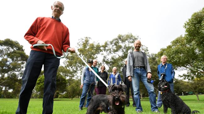 Graeme Both with his dog Jasper at Gordon Barnard Reserve. Picture: Julian Smith