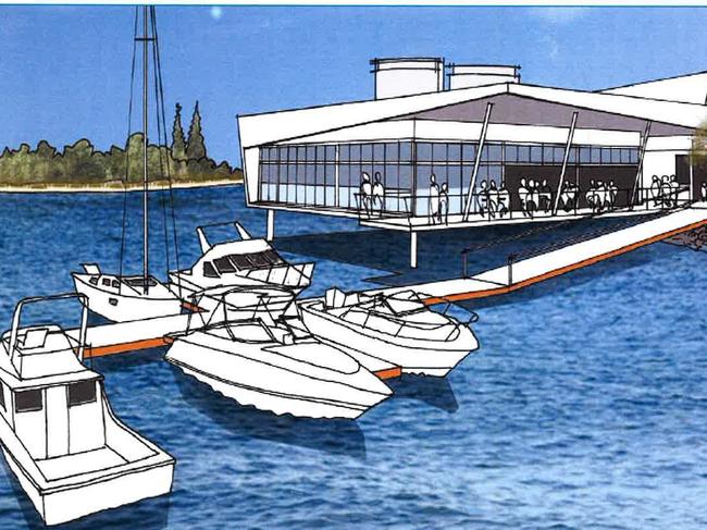 Artist impressions of proposed ferry terminal at the southern end of the Broadwater Parklands - Images supplied by City of Gold Coast Council