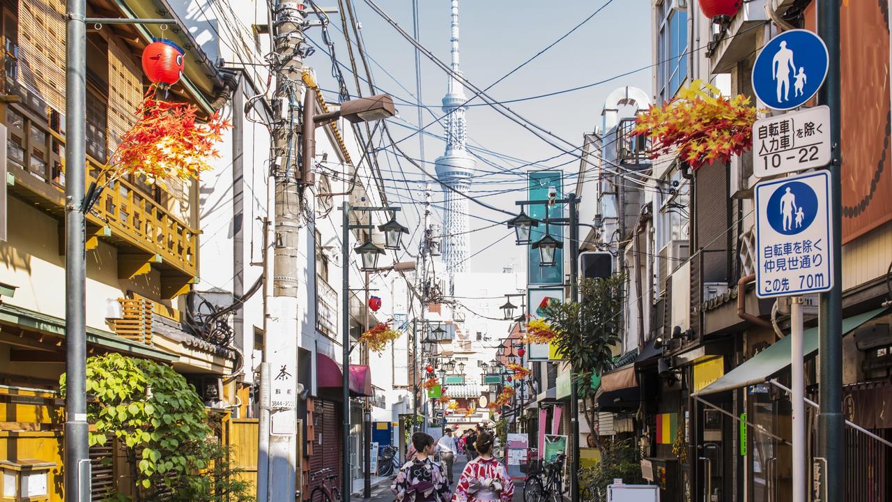 Power cables festoon streets in Tokyo. Picture: iStock