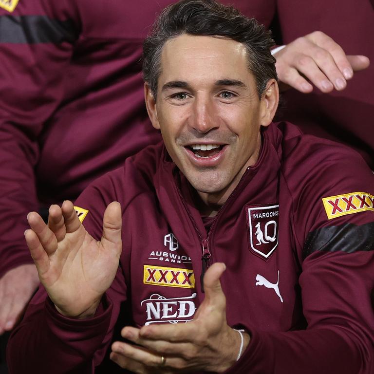 Billy Slater was key in securing mind coach Hugh van Cuylenburg for the Maroons. Picture: Getty