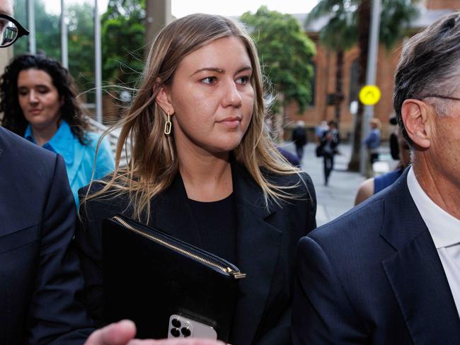 SYDNEY, AUSTRALIA - NewsWire Photos NOVEMBER 30, 2023. Brittany Higgins leaves the Federal Court today after giving evidence. Picture: NCA NewsWire / David Swift