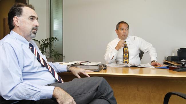 Wayne Moran and Tom Tate pictured in the mayor’s office in 2012.