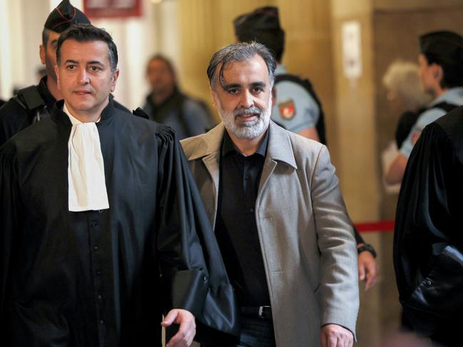 Plaintiff Abderrahmane Ouatiki (right) and his lawyer, Henri De Beauregard, arriving at court on Tuesday. Picture: Kiran Ridley/Getty Images
