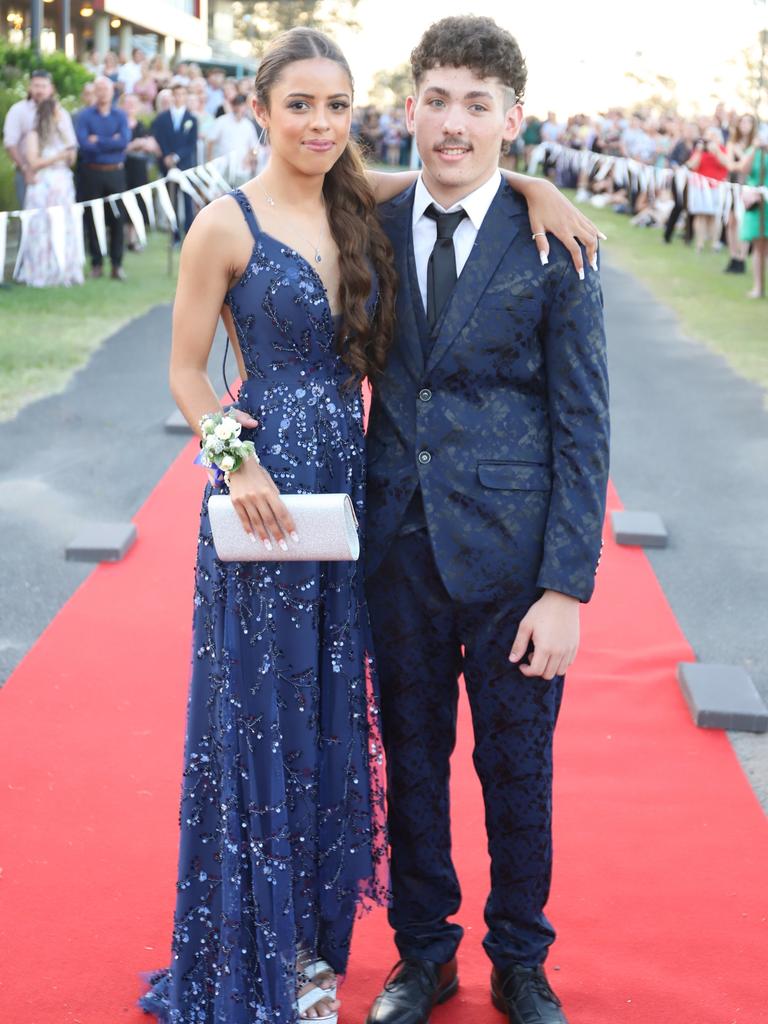 Roxy and Zac Harry at the James Nash State High School formal 2022.