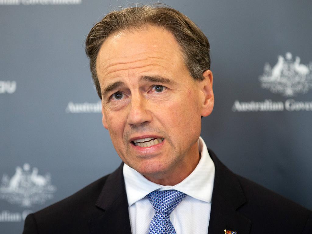 Health Minister Greg Hunt announces COVID-19 rollout plan. Picture: NCA NewsWire / Sarah Matray –