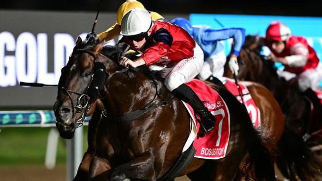 Bosustow wins the Gold Coast Guineas this month. Picture: Grant Peters / Trackside Photography