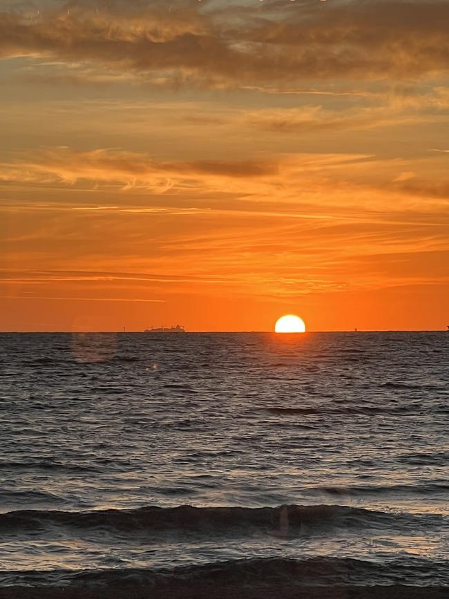 Summer sunset at Elwood in early December. Picture: John Anderson, Brighton East.