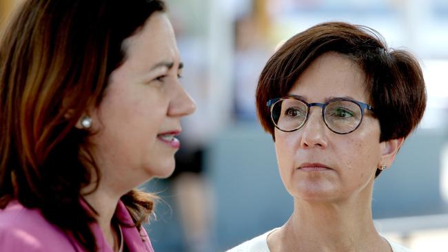 Annastacia Palaszczuk and Magistrate Louisa Pink. Picture: Mark Cranitch.