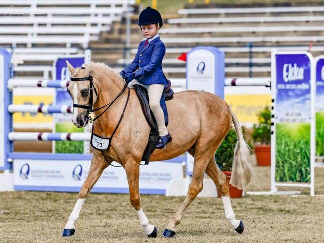 Chase Jackson on Hamish at the Ekka. Picture: Lisa Gordon from LMG Photography