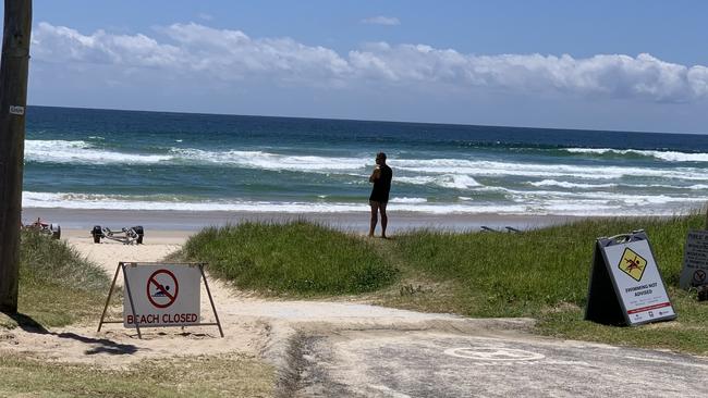 A search effort underway at Lennox Head where a teenager went missing while swimming.