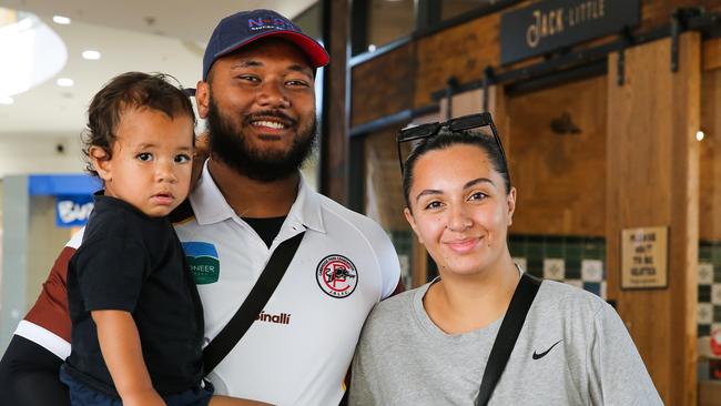 Mikahla Smith, Angelo Tolu and Jaylen Smith are happy with Penrith. Picture: Newscorp Daily Telegraph/ Gaye Gerard