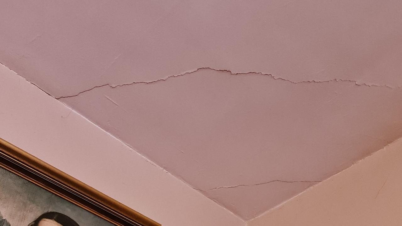 Cracks in the ceiling. Picture: Supplied