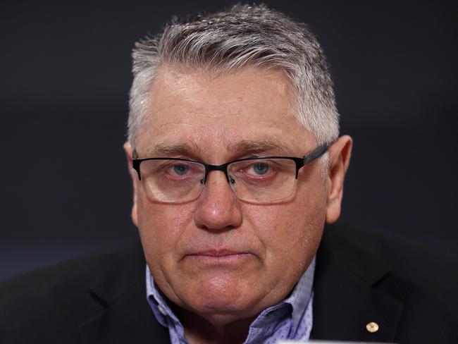 SUNDAY TELEGRAPH - 4/8/18Ray Hadley pictured at a press conference regarding his son's arrest for drug possession. Pic, Sam Ruttyn