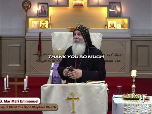 Assyrian religious leader Bishop Mar Mari Emmanuel's eerie speech before stabbing