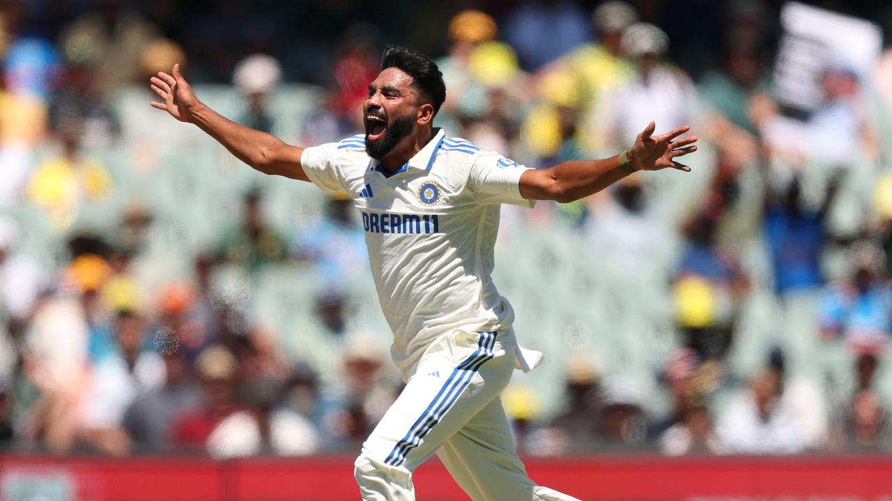 Mohammed Siraj of India appeals unsuccessfully to dismiss Marnus Labuschagne LBW. Photo by Robert Cianflone/Getty Images)