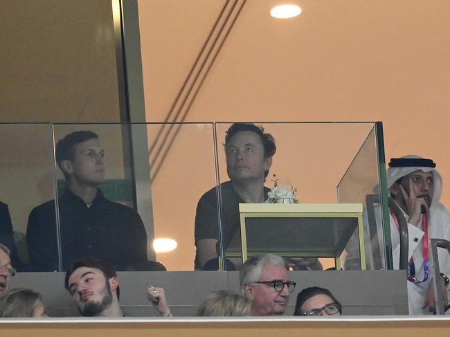 Elon Musk looks on during the FIFA World Cup Qatar 2022 Final match between Argentina and France at Lusail Stadium, Qatar. Picture: Dan Mullan/Getty Images