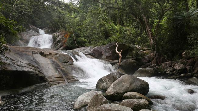 Josephine Falls, a large natural waterfall in National Park near Innisfail, in the Wet Tropics World Heritage Area in Far North Queensland. PICTURE: BRENDAN RADKE