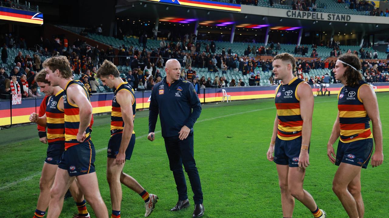 Good times have been hard to come by for the Crows in 2024. (Photo by James Elsby/AFL Photos via Getty Images)