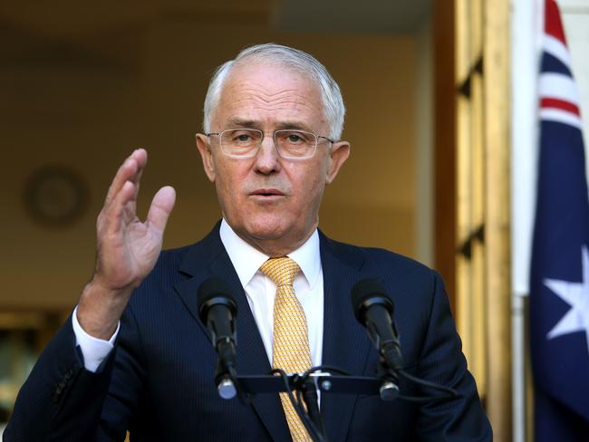 Taking charge … PM Malcolm Turnbull in Canberra today.