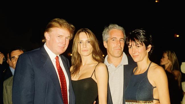 Donald Trump with Melania Knauss, Jeffrey Epstein and Ghislaine Maxwell. Picture: Getty Images