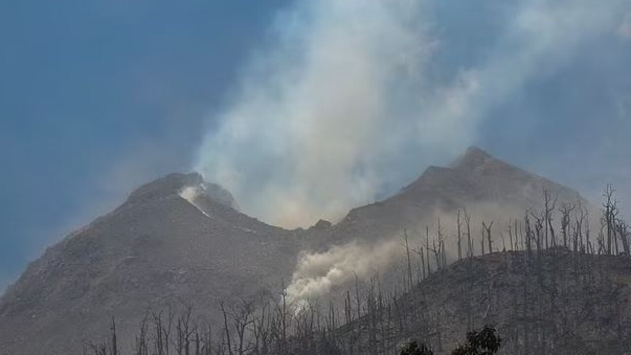 Mount Lewotobi Laki-laki erupted about midnight Sunday, local time. Picture: AFP via Getty Images