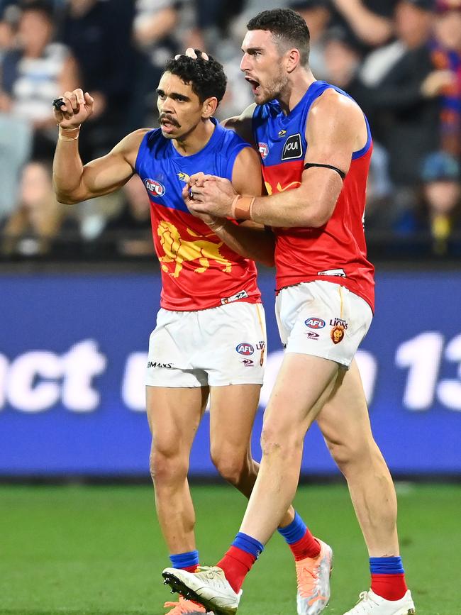 Charlie Cameron and Daniel McStay impacted the contest for the Lions. Getty Images