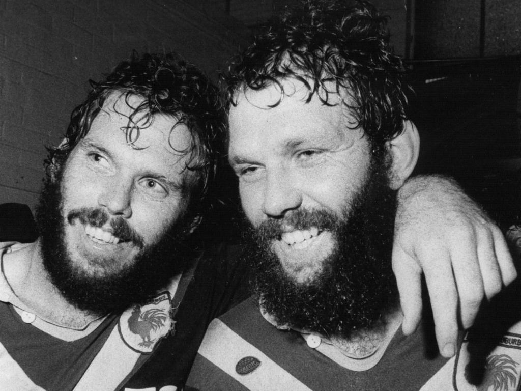 The Cleal brothers together during their playing days.