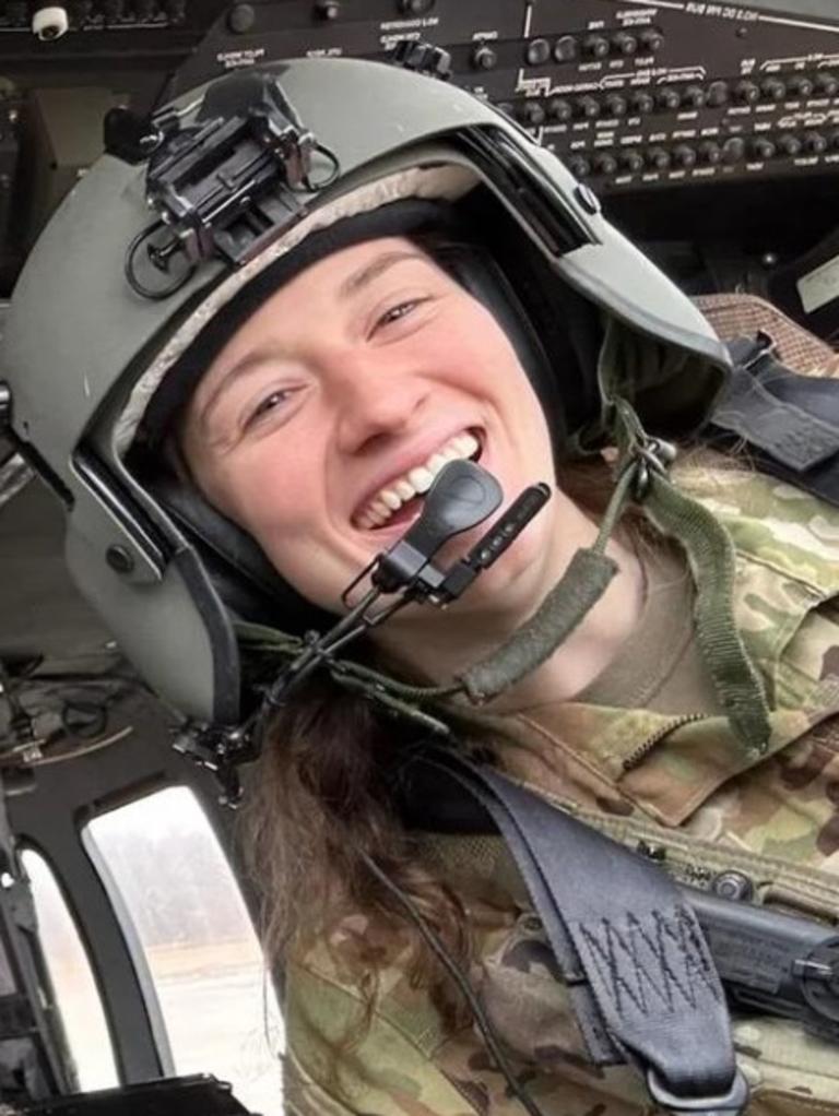 Ms Lobach was one of three soldiers on board the helicopter. Picture: Supplied