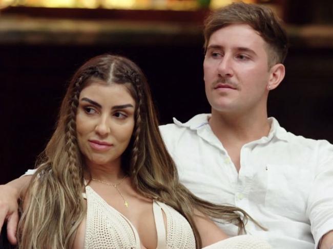 Santos and Holmes sparked controversy with their secret romance on the show. Picture: Instagram