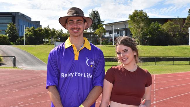 Lily Horton and Lucas Biava at the Sunshine Coast Relay for Life 2022.