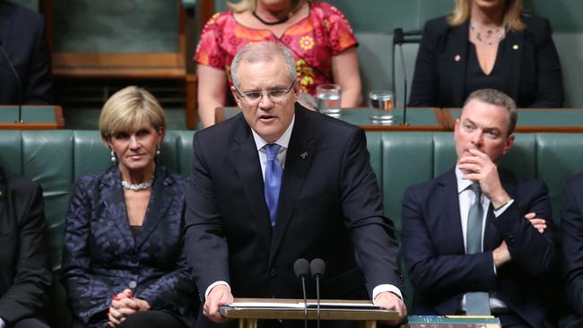 Treasurer Scott Morrison delivers his Budget Speech. Picture Kym Smith