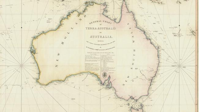 Flinders’ map of Australia, based on his 1802/03 voyage.