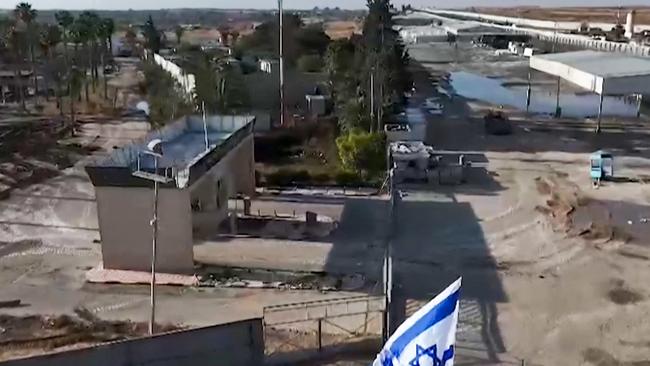 Image grab taken from footage released by the Israeli army on May 7 showing the 401st Brigade's combat team tanks entering the Palestinian side of the Rafah border crossing between Gaza and Egypt. Picture: Fayez Nureldine / Israeli Army / AFP