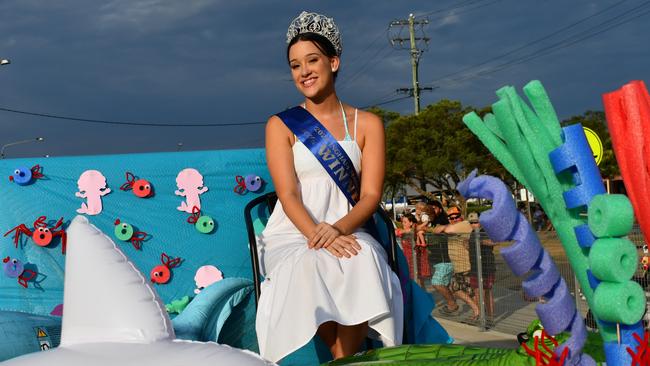 2023 Maraka Queen winner Allanis Melvin. Photographs from the Maraka Festival Street Parade around the Ingham central business district on Saturday. In an ‘Under the Sea’-themed celebration of all things Hinchinbrook, school students, community organisations, emergency responders and contestants vying for the prized Queen and Princess titles paraded around Rotary Park in the centre of the town. Picture: Cameron Bates