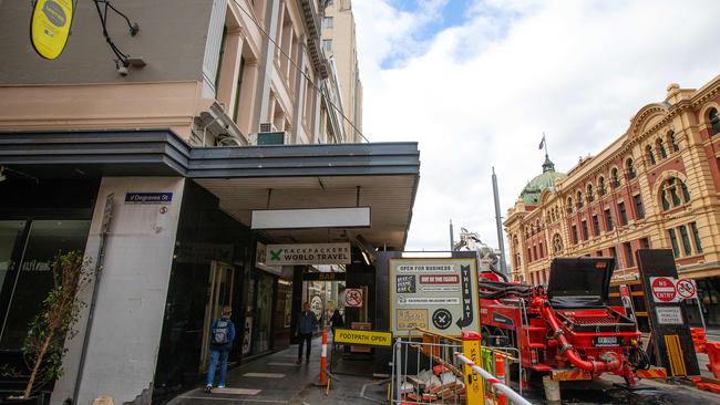 The former Yooralla building on Flinders Street is the proposed site of a new safe injecting facility. Picture: Mark Stewart