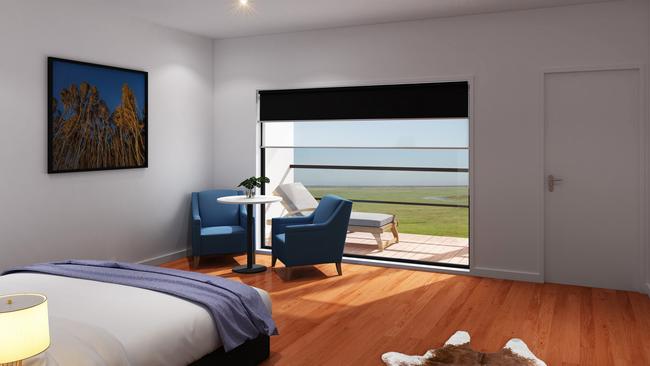 Impression of a suite at the Finniss River Lodge.