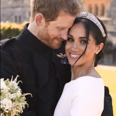 Prince Harry and Meghan Markle on their wedding day. Picture: Netflix