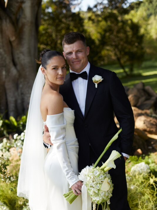 Newcastle Knights hooker Jayden Brailey weds Liliana Brogan. Credit: Supplied.